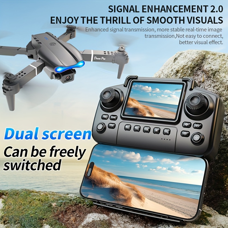 E99 PRO MAX Foldable Drone wit - Drone Controller Screen ulasan dan harga
